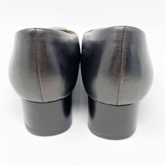 Gabor Womens Bronze Brown Leather Patchwork Block Heels Pumps Size 7 - Picture 6 of 11